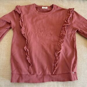 Ruffled Mauve Sweatshirt